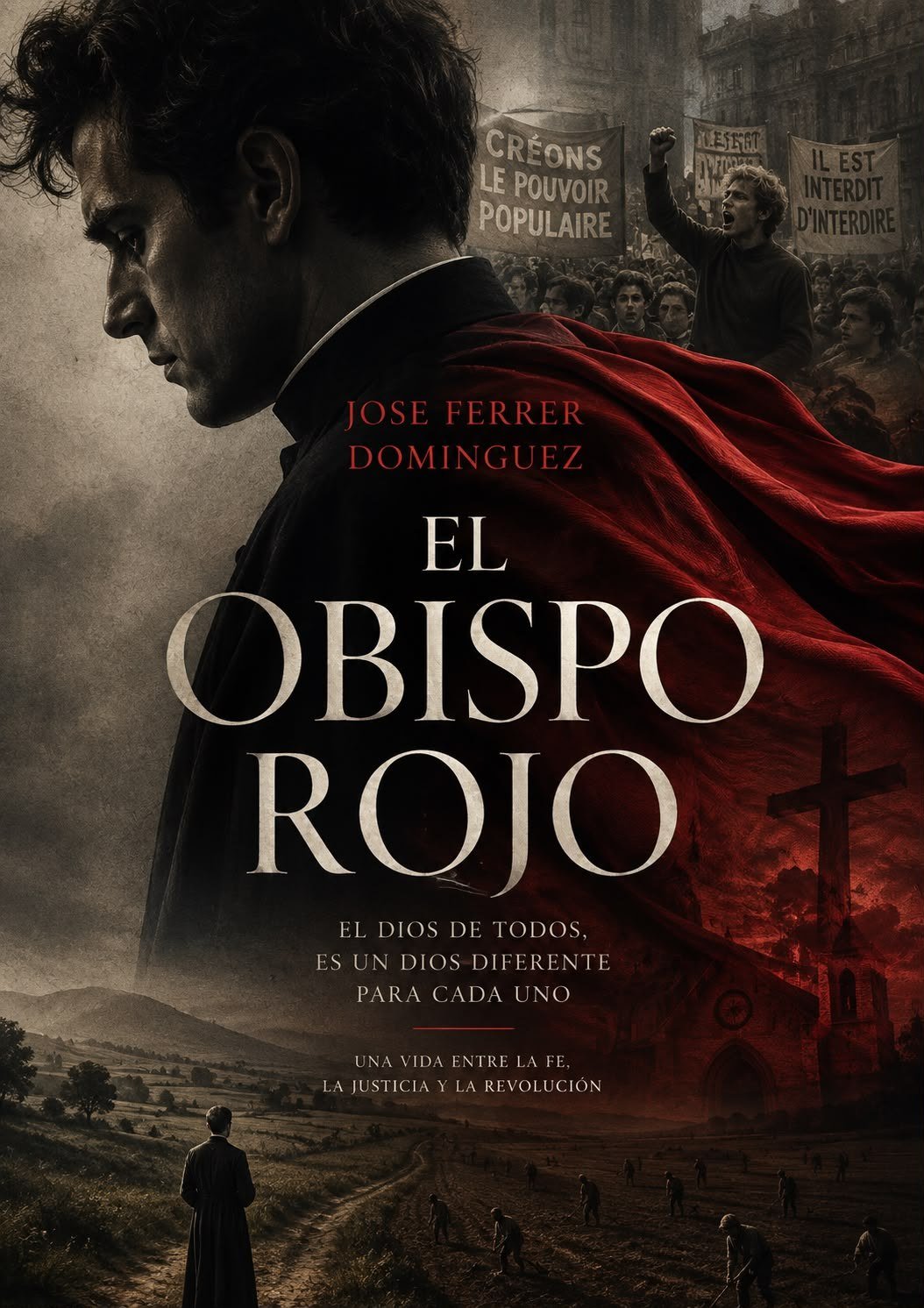 Portada de la novela El Obispo Rojo, de José Ferrer Domínguez (Anubis)